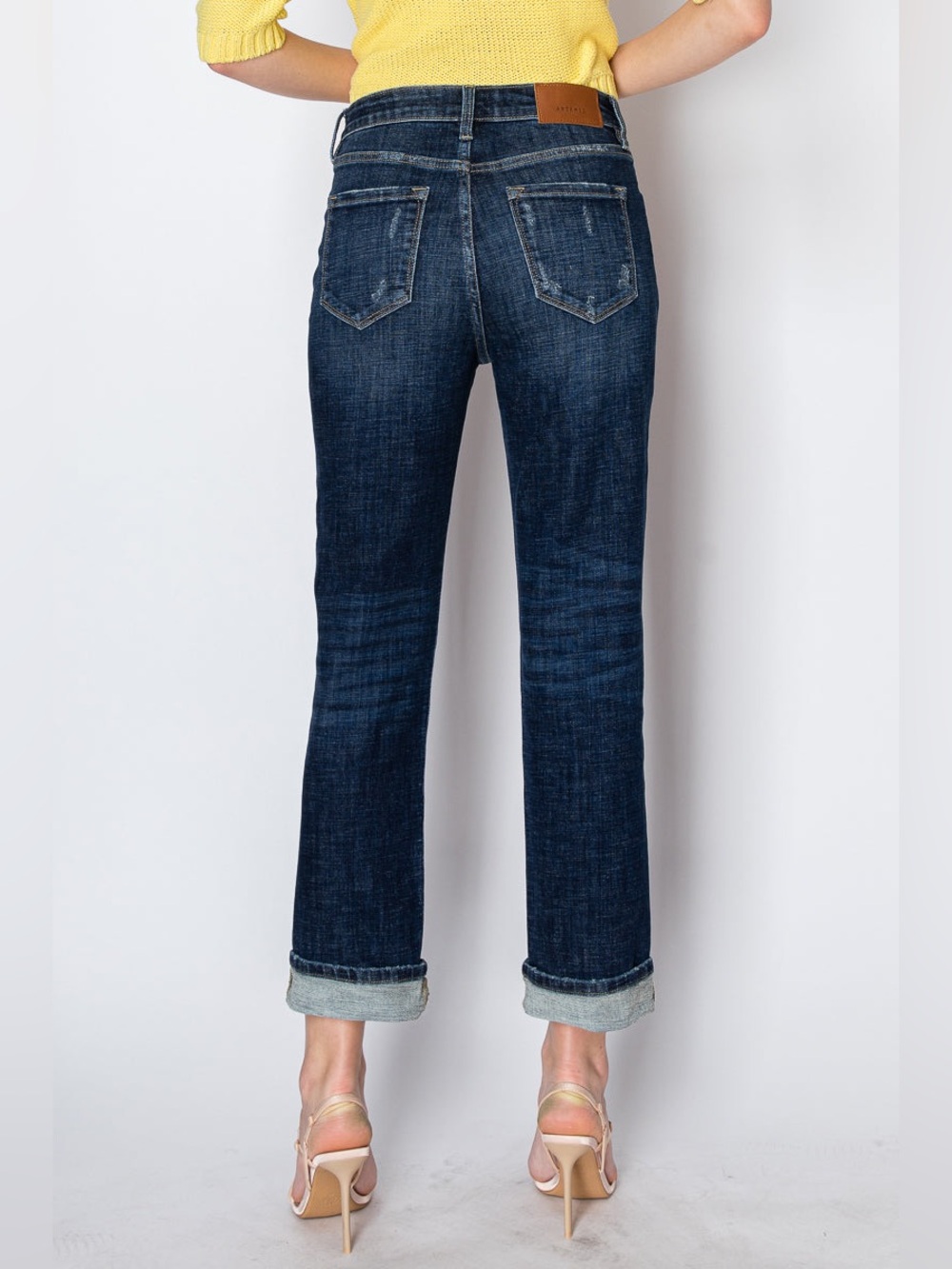NWT $95 Retail ZEPHYRA TUMMY CONTROL HIGH RISE STRETCH STRAIGHT W/ SINGLE CUFF - Picture 2 of 12